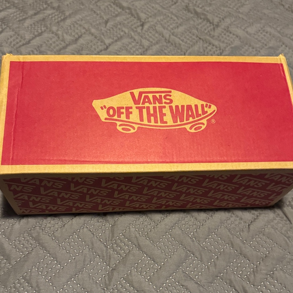 Vans Red and Tan Shoe Box